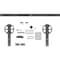 Ekena Millwork Premium Wagon Wheel Strap Barn Door Hardware Set w/ 6' Track for 1 3/4" Doors, Silver Metallic GB600146HWSM - alternate 5